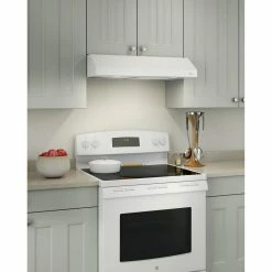 New 😉 Broan Glacier 19-5/8 x 6 x 24 x 3-1/4 x 10 in. 250 cfm Wall Range Hood in White 🌟 -Monogram Sales Query 319